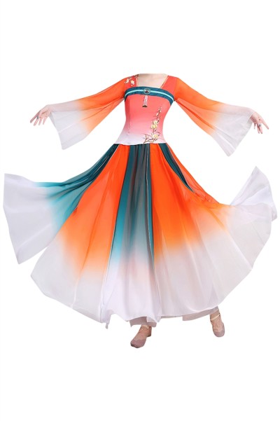 Order classical dance costumes, elegant new Chinese style fairy modern dance costumes, fan dress, art test, solo dance SKDO005 detail view-2